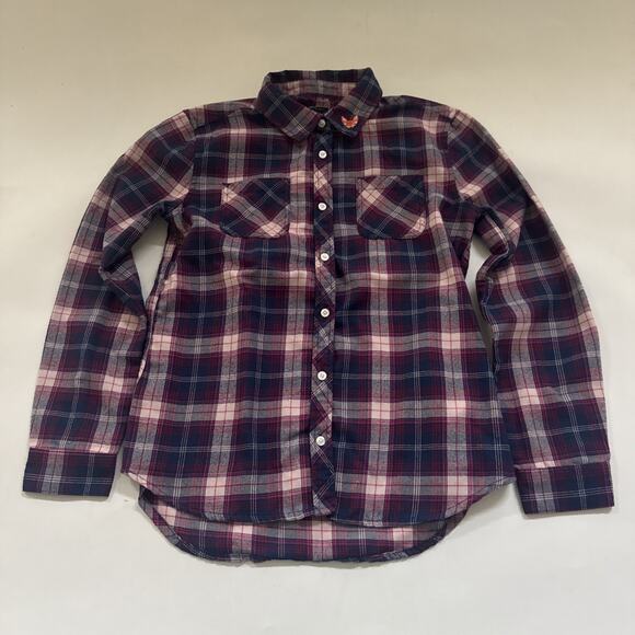 Eddie Bauer Plaid Flannel Shirts Kids Girls Size Large 14 Cowboy Western - Picture 1 of 9